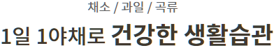 1일1야채로 건강한 생활습관